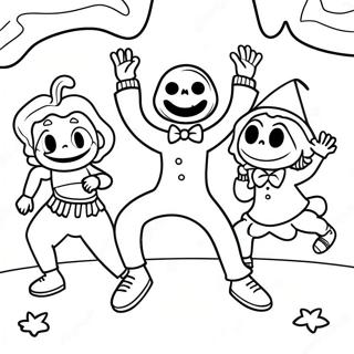 Halloween Dance Party Coloring Page 51352-41115