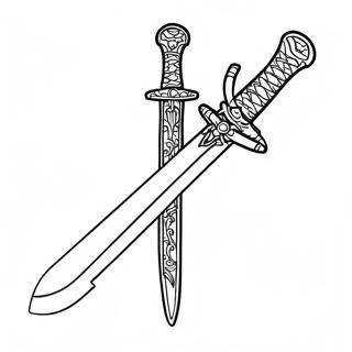 Ninja Sword Coloring Pages