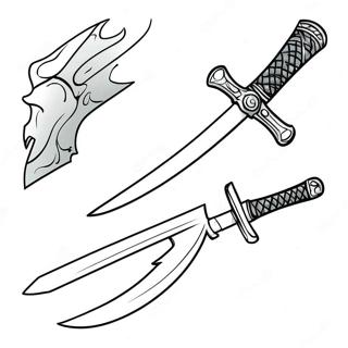 Ninja Sword Coloring Page 51362-41119