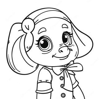 Ellie With Bow Coloring Page 51373-41131