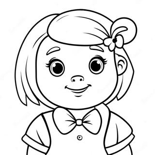 Ellie With Bow Coloring Page 51373-41132