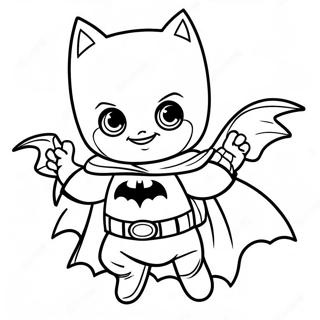 Cute Baby Batman With Cape Coloring Page 51393-41145