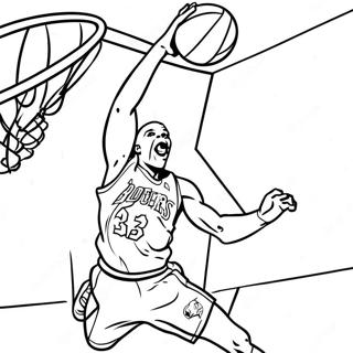 Kareem Abdul Jabbar Dunking Coloring Page 51402-41151