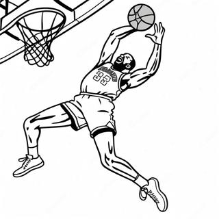 Kareem Abdul Jabbar Dunking Coloring Page 51402-41152