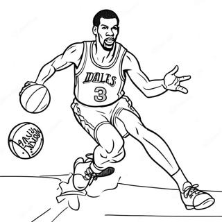 Kareem Abdul Jabbar In Action Coloring Page 51403-41153