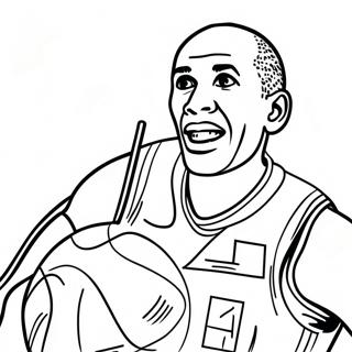 Kareem Abdul Jabbar In Action Coloring Page 51403-41154