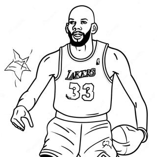 Kareem Abdul Jabbar In Action Coloring Page 51403-41155