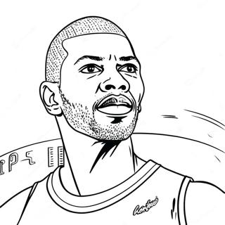 Kareem Abdul Jabbar In Action Coloring Page 51403-41156