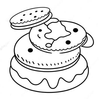 Chocolate Chip Biscuit Coloring Page 51413-41160