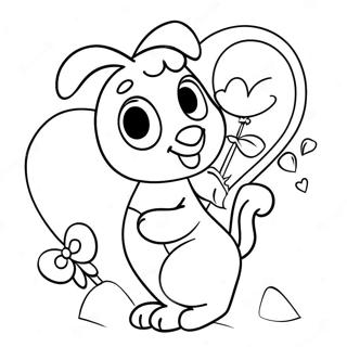 Bluey Valentine Coloring Page 5141-4276