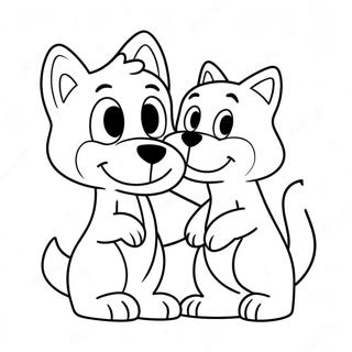 Bluey And Bingo Heartwarming Coloring Page 5142-4277