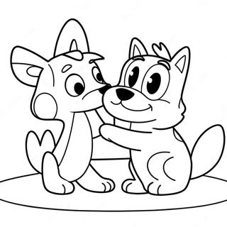 Bluey And Bingo Heartwarming Coloring Page 5142-4278