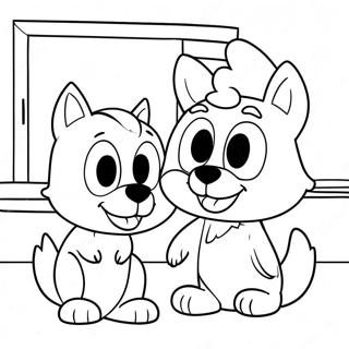 Bluey And Bingo Heartwarming Coloring Page 5142-4280