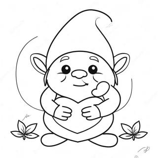 Valentine's Day Gnome Coloring Pages