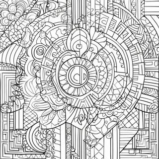 Art Deco Geometric Patterns Coloring Page 51452-41196