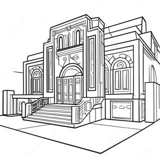 Elegant Art Deco Architecture Coloring Page 51453-41190