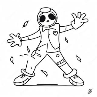 Peely Dancing Fortnite Coloring Page 51463-41201