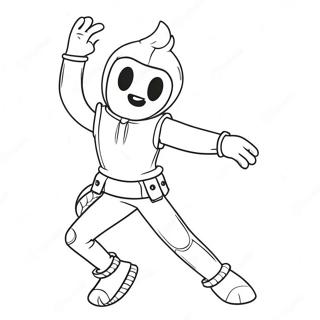 Peely Dancing Fortnite Coloring Page 51463-41203