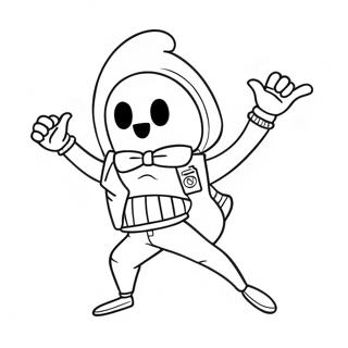 Peely Dancing Fortnite Coloring Page 51463-41204