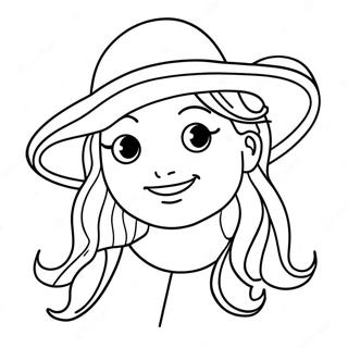 Bright Sunshine And Sunhat Coloring Page 51473-41210