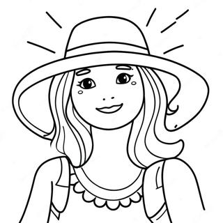 Bright Sunshine And Sunhat Coloring Page 51473-41211