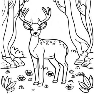 Realistic Deer For Adults Coloring Pages