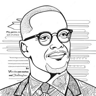 Malcolm X Coloring Pages