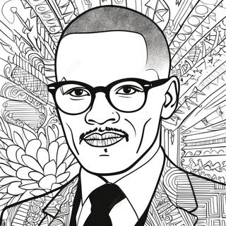 Malcolm X Inspirational Quote Coloring Page 51492-41222