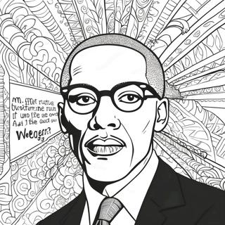 Malcolm X Inspirational Quote Coloring Page 51492-41224