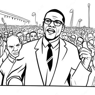 Malcolm X Speaking At A Rally Coloring Page 51493-41235