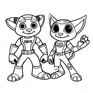 Ratchet And Clank Coloring Page 51522-41243