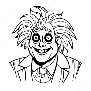 Funny Beetlejuice With Crazy Hair Coloring Page 5152-4288