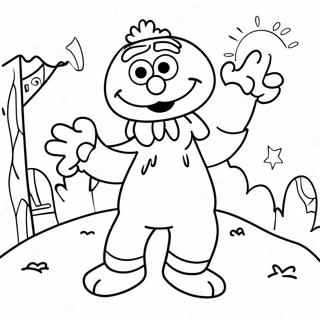 Elmo In A Spooky Costume Coloring Page 51543-41269