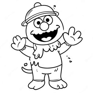 Elmo In A Spooky Costume Coloring Page 51543-41270