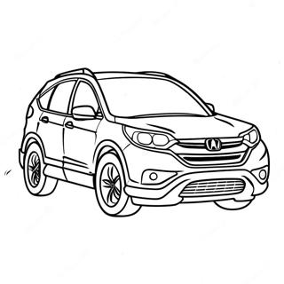 Sporty Honda Crv In Motion Coloring Page 51563-41282