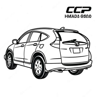 Sporty Honda Crv In Motion Coloring Page 51563-41283