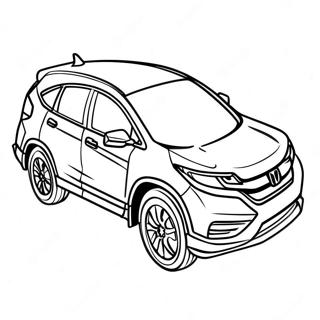 Sporty Honda Crv In Motion Coloring Page 51563-41284