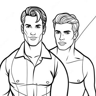 Hot Dudes Coloring Pages