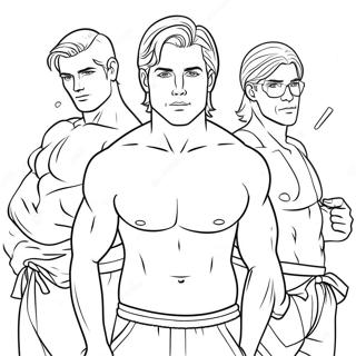 Hot Dudes Coloring Page 51572-41290