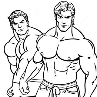 Muscular Hot Dudes Coloring Page 51573-41287