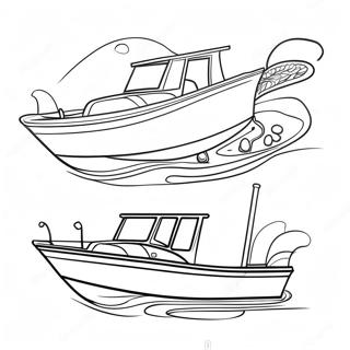 Bass Boat Coloring Pages