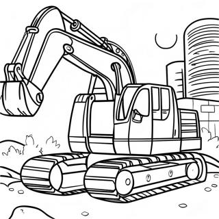 Excavator Coloring Page 5161-4292