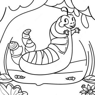 Alice In Wonderland Caterpillar Coloring Page 51622-41323