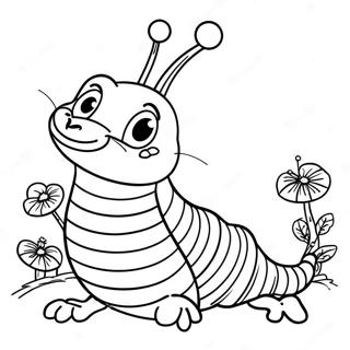 Alice In Wonderland Caterpillar Coloring Page 51622-41324