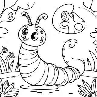 Whimsical Caterpillar In Wonderland Coloring Page 51623-41325