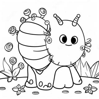 Whimsical Caterpillar In Wonderland Coloring Page 51623-41326