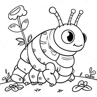 Whimsical Caterpillar In Wonderland Coloring Page 51623-41327