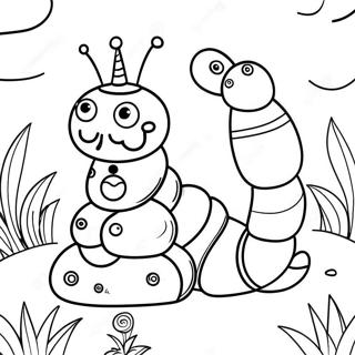 Whimsical Caterpillar In Wonderland Coloring Page 51623-41328