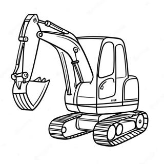 Cute Cartoon Excavator Coloring Page 5162-4298