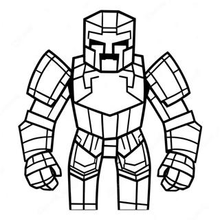 Minecraft Armor Coloring Pages